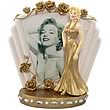 Marilyn Monroe Gold Dress Statue with Photo Backdrop